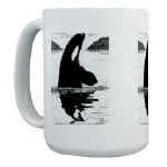 Killer Whale Pen and Ink 15oz Mug by NANCE